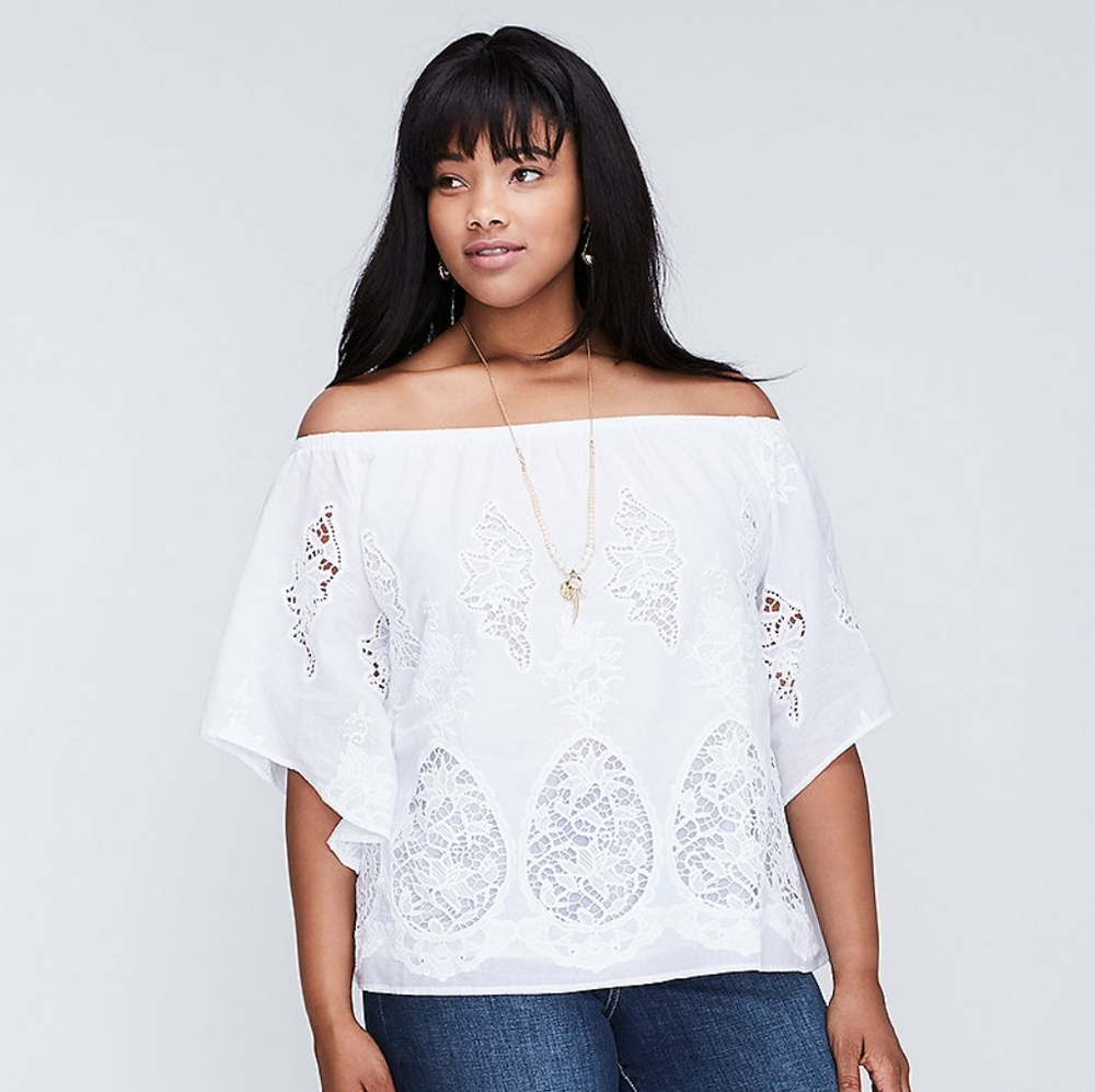 Off Shoulder Crochet Top 3x